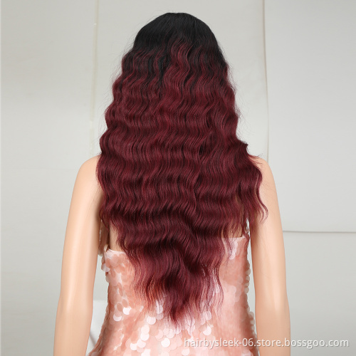 Magic Hair 26  Inch Wigs For Black Women Synthetic Lace Front Wig Long Wavy Hair Blonde Ombre Hair Synthetic Heat Resistant Hai